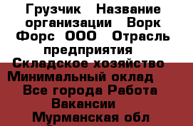 Грузчик › Название организации ­ Ворк Форс, ООО › Отрасль предприятия ­ Складское хозяйство › Минимальный оклад ­ 1 - Все города Работа » Вакансии   . Мурманская обл.,Оленегорск г.